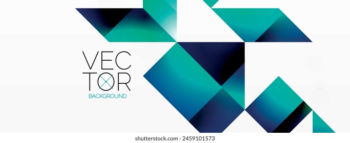 Logo-Design für Vec Tor mit azurblauen Dreiecken auf weißem Hintergrund. Das geometrische Muster ist modern und stilvoll, mit elektrischen blauen Akzenten, die einen optisch ansprechenden Kontrast schaffen