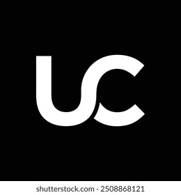 logo design vector abbreviation initial letters uc