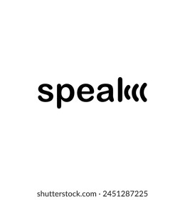 logo design vector abstract typigraphy writing speak