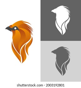 Aves de animales del vectores de diseño de logotipos