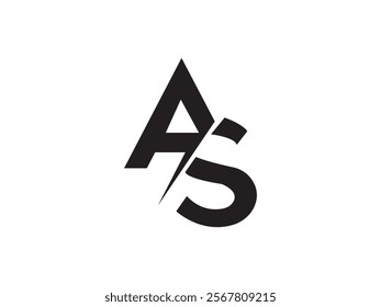 AS Logo Design Vector Art