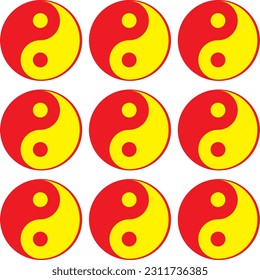 Logo Design Vector art circle logo red and yellow 