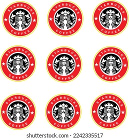 Starbucks sobre el diseño del vector de logotipos