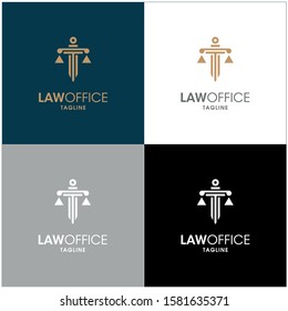 Logo Design Vector Attorney Lawyer  T