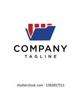 
Logo design vector book folder graphics. vector template book