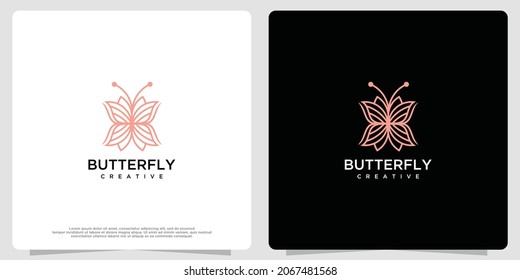 Logo design vector butterfly inspiration.
