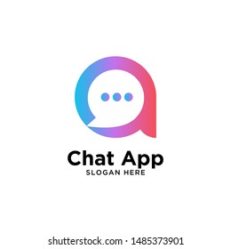 logo design vector chat application