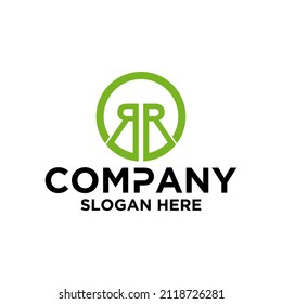 Logo design vector, circle icon, initials RR