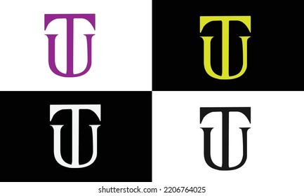 Logo Design Vector Combination of T and Letter U