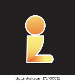 i logo design vector concept