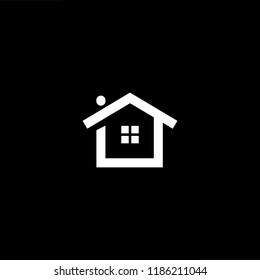 Logo design of I in vector for construction, home, real estate, building, property. Minimal awesome trendy professional logo design template on black background.