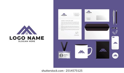 Logo design vector for construction, home, real estate, building, property. Minimal awesome trendy professional logo design branding Collateral.