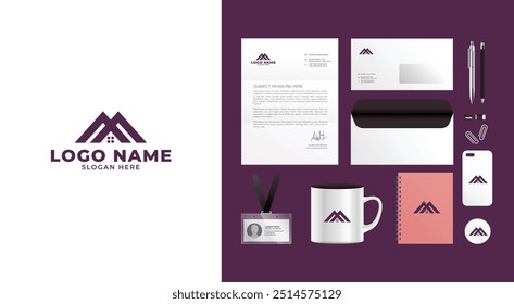 Vector de diseño de logotipo para la construcción, hogar, bienes raíces, edificio, propiedad. Diseño de logotipo profesional de moda minimalista impresionante.