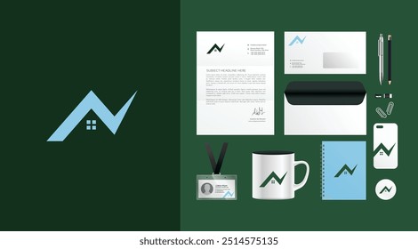 Logo-Design-Vektor für Bau, Haus, Immobilien, Gebäude, Immobilien. Minimal awesome trendy professionelle Logo Design Branding Collateral.