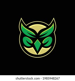 Logo-Design Vektor-Doppelbedeutungskombination aus Schale und Blättern