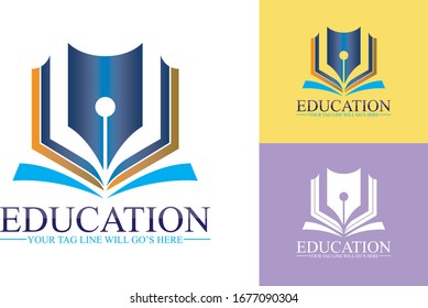Logo design vector for education department 