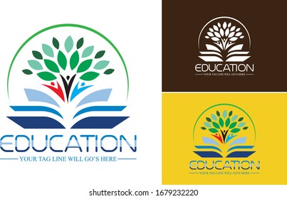 Logo design vector for education department 04
