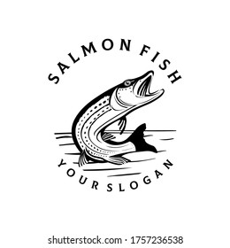 logo design with vector fish