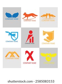 logo design  vector fox and wings and security and typo design download this file.  