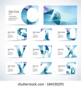 logo design vector glass crystal letter series of business postcard template with fashionable shape template on writing letters logo design vector glass crystal letter white star group texture abstrac