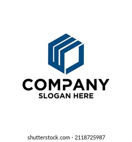 Logo design vector, hexagon icon, initials W L