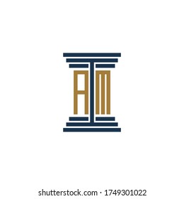 am logo design vector icon 