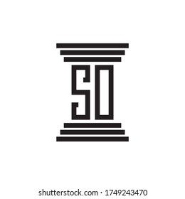 so logo design vector icon luxury