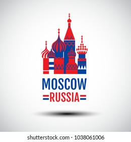 logo design , vector icon, sign, Symbol,The Most Famous cathedral In Moscow, Saint Basil's Cathedral, Russia.