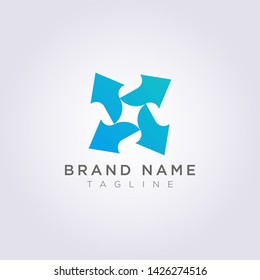 Logo Design Vector Icon Symbol Arrow.