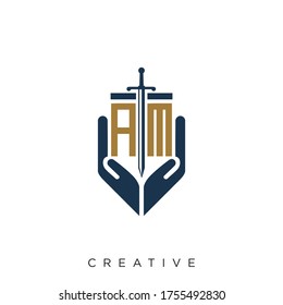 am logo design vector icon symbol