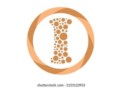 I Logo Design Vektorsymbol Symbol Vorlage. Dots-Logo