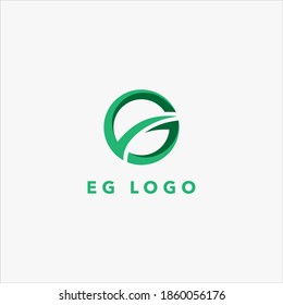 EG logo design. Vector illustration.
