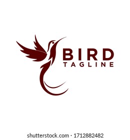 logo design with vector illustration of a bird