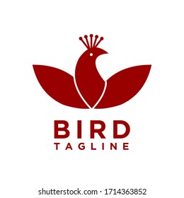 logo design with vector illustration of a bird