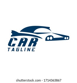 logo design with vector illustration of a classic car or sport car