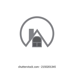 Logo design ,vector illustration, icon,hand drawing house slogan. 