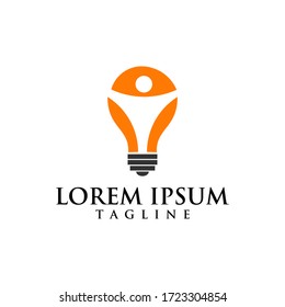 logo design with vector illustration of a lamp