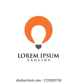 Logo-Design mit Vektorgrafik einer Lampe