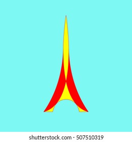 Logo design. Vector illustration on light blue background.