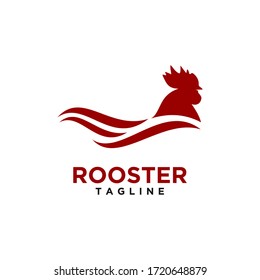 diseño de logotipo con ilustración vectorial de un gallo