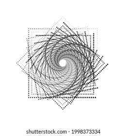 
Logo-Design. Vektorgrafik von Spiral-Monochrome-Punkten. Leicht zu ändern die Farben.