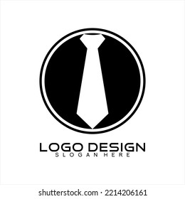 Logo design vector illustration of a tie in a circle.