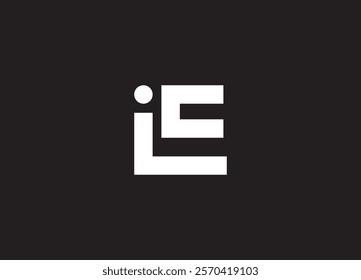 IE logo design vector initial design
