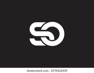 SO logo design vector initial design
