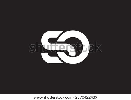 SO logo design vector initial design
