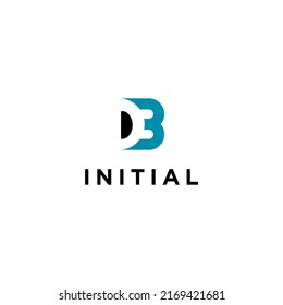 logo design vector initial double DB with uniqu style