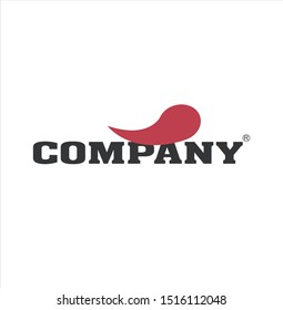 logo design vector ink-shaped streaks, black background