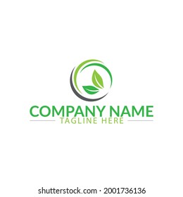 logo design vector. Leaf tree abstract design. Natural organic logo design. Natural logo vector design