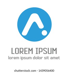 logo design vector letter a. with modern symbols