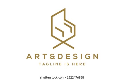 logo design vector letter b. with modern symbols
